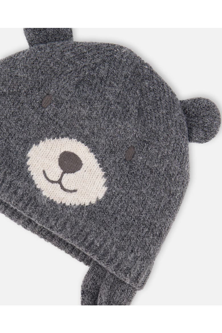 Lined Knit Hat with Ears, Alternate, color, Gray