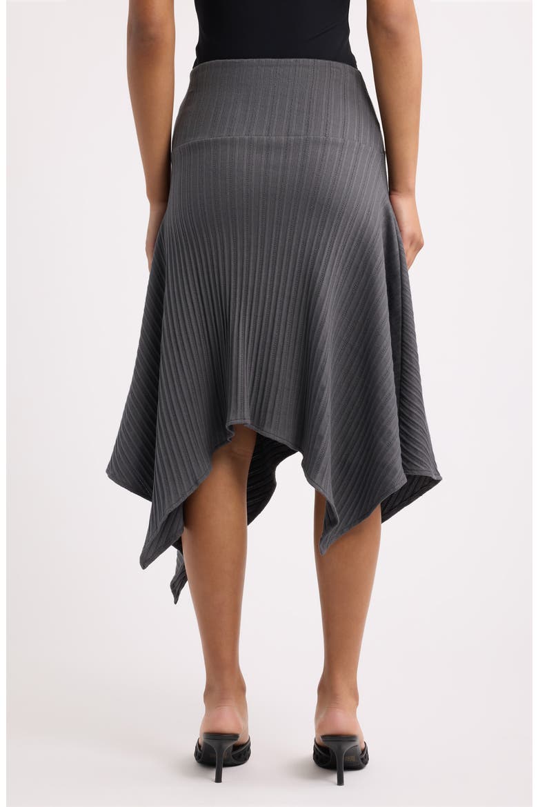 Fragmento Ribbed Midi Skirt, Alternate, color, GRIS