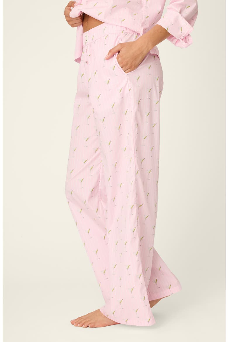 Afterparty Cotton Poplin Pajama Pants, Alternate, color, PINK PEARL