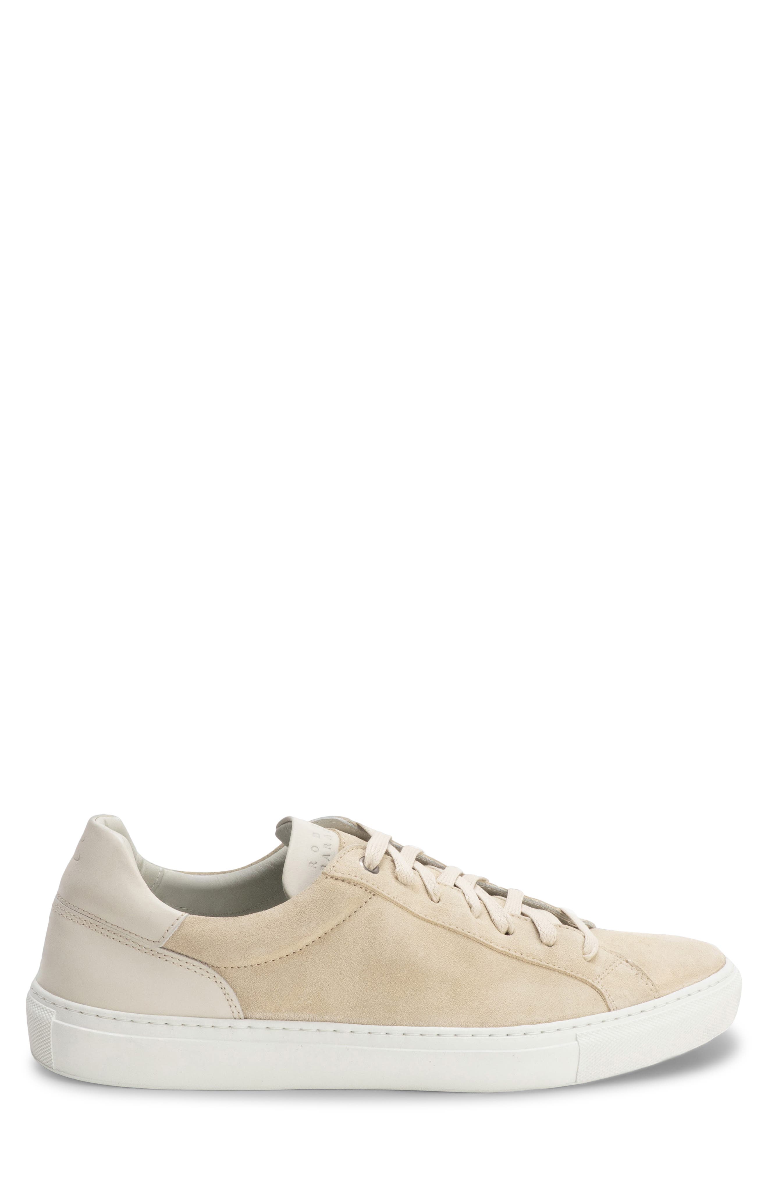 Huberto Suede Low Top Sneaker, Alternate, color, BUTTER