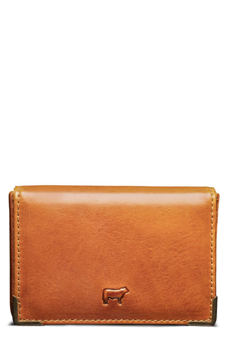 William Leather Card Case, Main, color, COGNAC