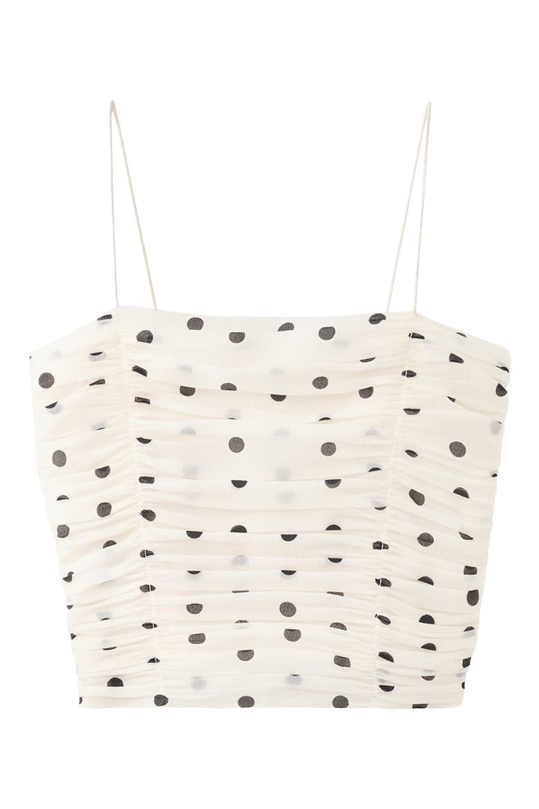 Ruched Dot Camisole, Main, color, ECRU