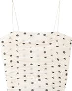MANGO Ruched Dot Camisole