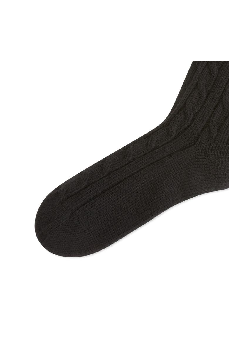 Polo Ralph Lauren Seasonless Cable Crew Socks, Alternate, color, Black