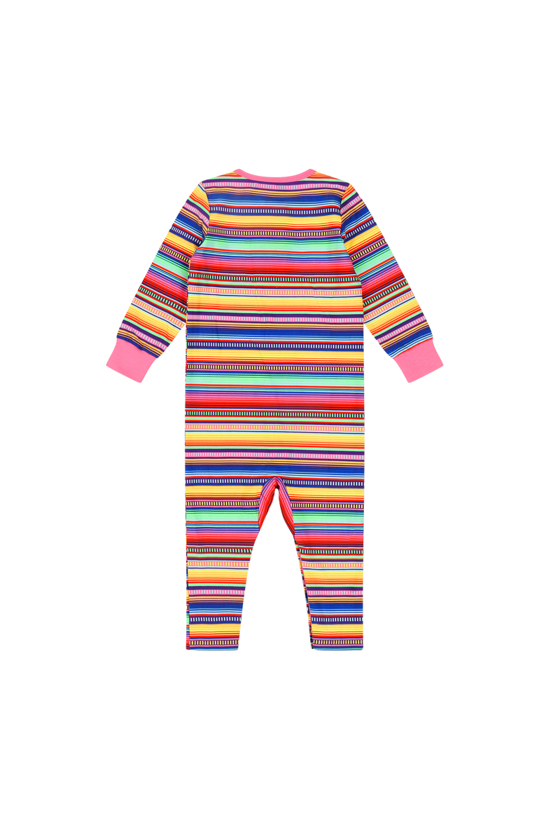 Baby Jumpsuit Romper, Alternate, color, Multicolor Stripe