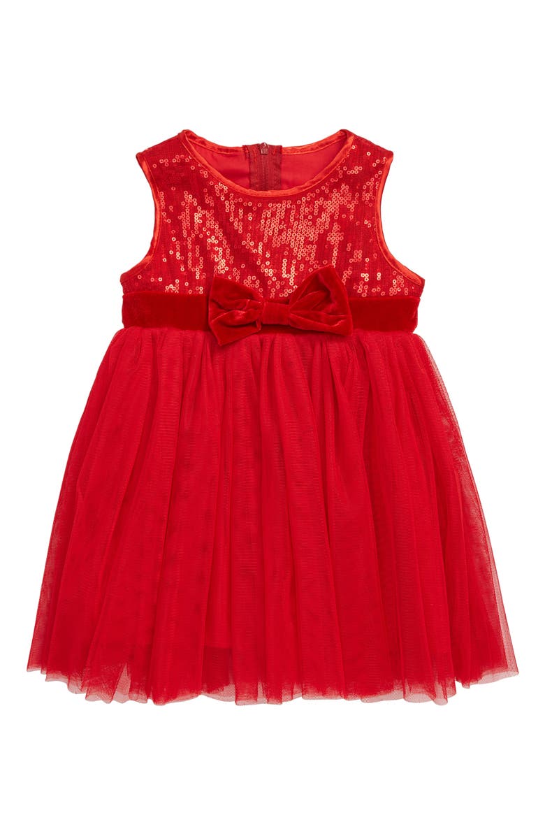 Popatu Sequin Sleeveless Tulle Dress, Main, color,