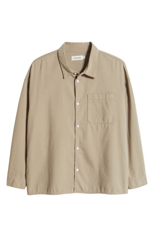 Frame Relaxed Fit Denim Button-up Shirt In Brown