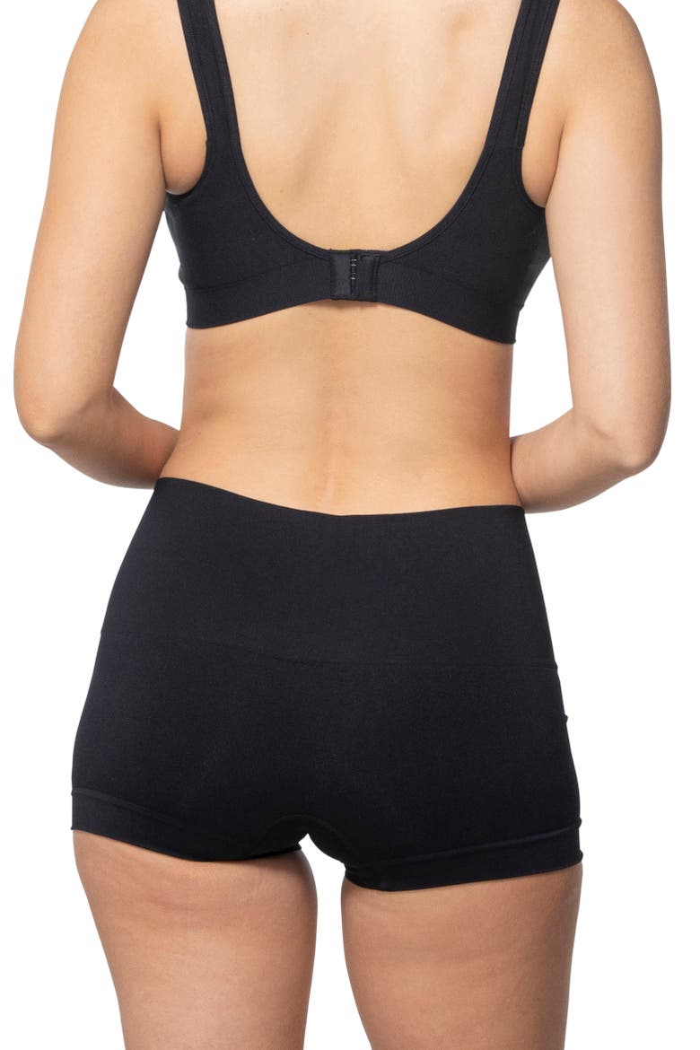 Smoothing At Waist Boyshort, Alternate, color, Black