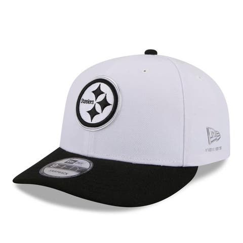 Men's New Era  White/Black Pittsburgh Steelers 2026 NFL Draft Pre-Curved 9FIFTY Snapback Hat