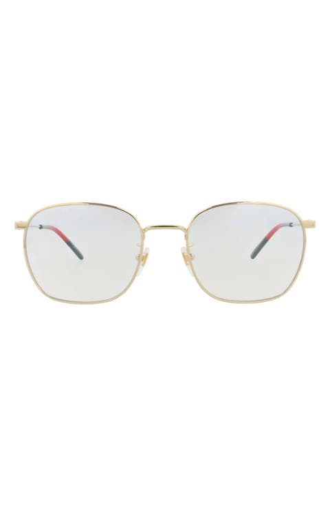 GG0681S 56mm Clear Square Sunglasses