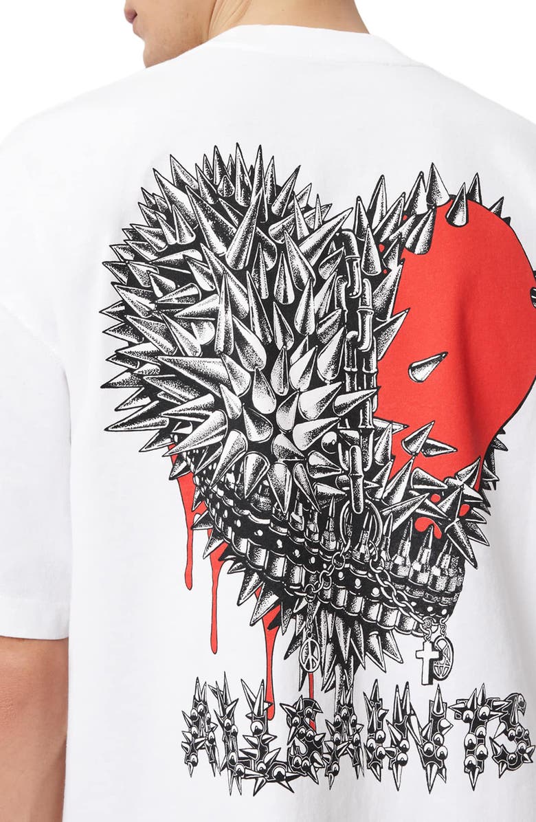 AllSaints Chaste Graphic T-Shirt, Alternate, color, Optic White