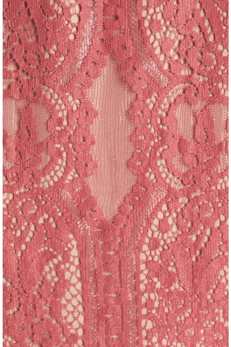 'Portrait' Lace Midi Dress, Alternate, color, RED BAROQUE