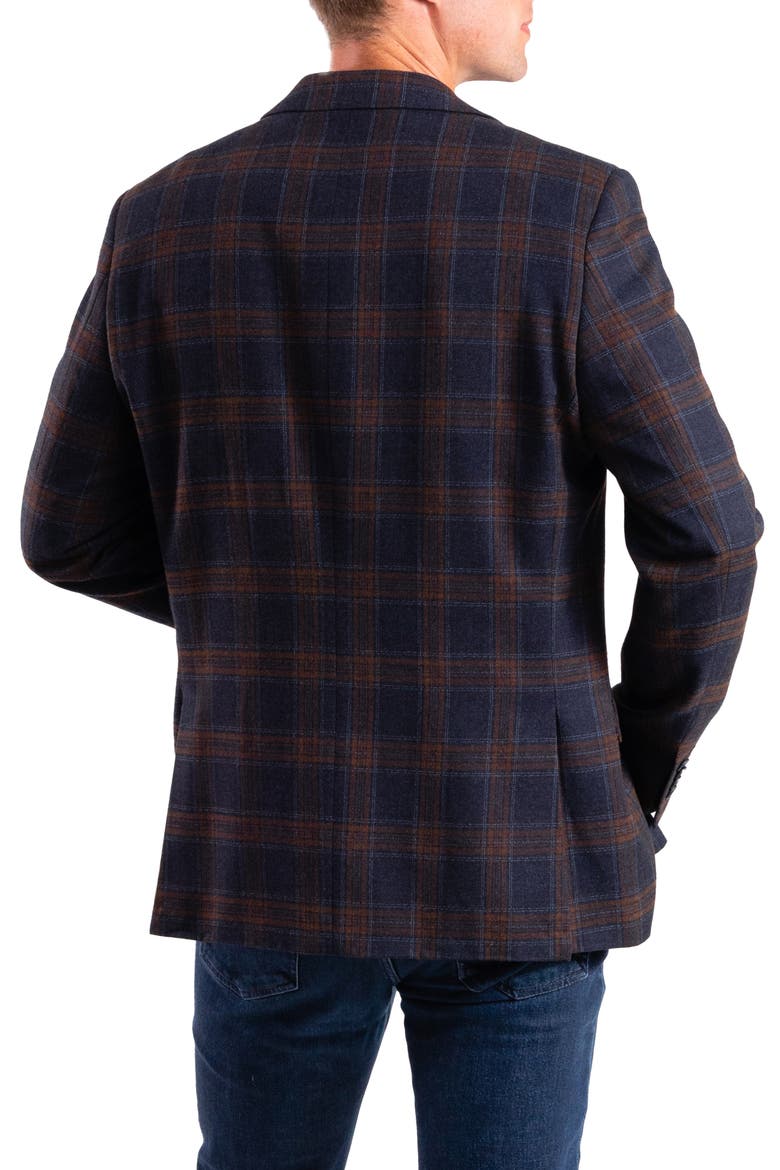 Navy Plaid Sport Coat, Alternate, color, NAVY