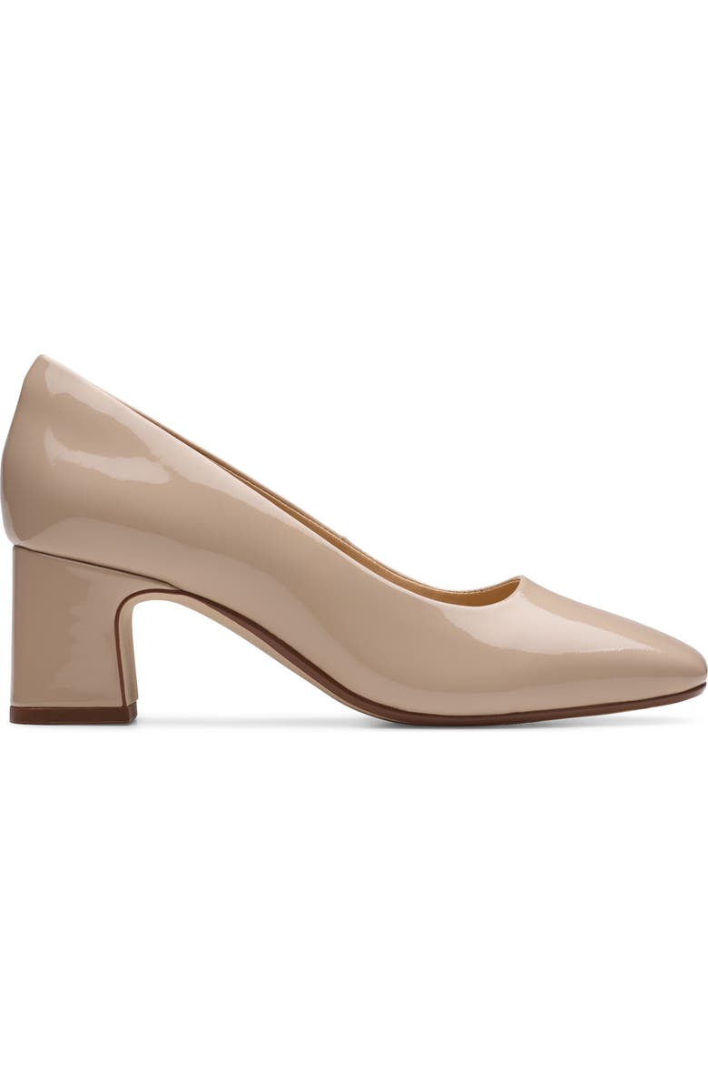 Clarks<sup>®</sup> Fernie Court Block Heel Pump, Alternate, color, Sand Patent