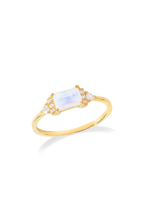 Baguette & Round Mix Gemstone Ring