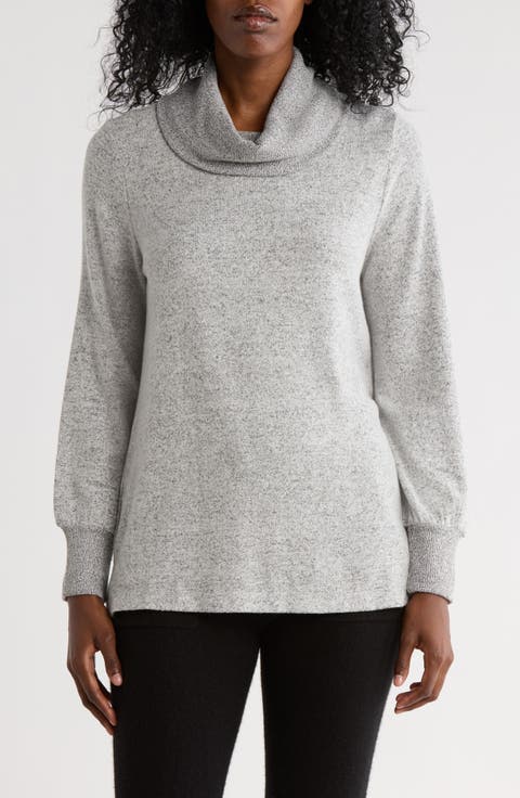 Cowl Neck Long Sleeve Knit Top