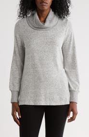 matty m. Cowl Neck Long Sleeve Knit Top