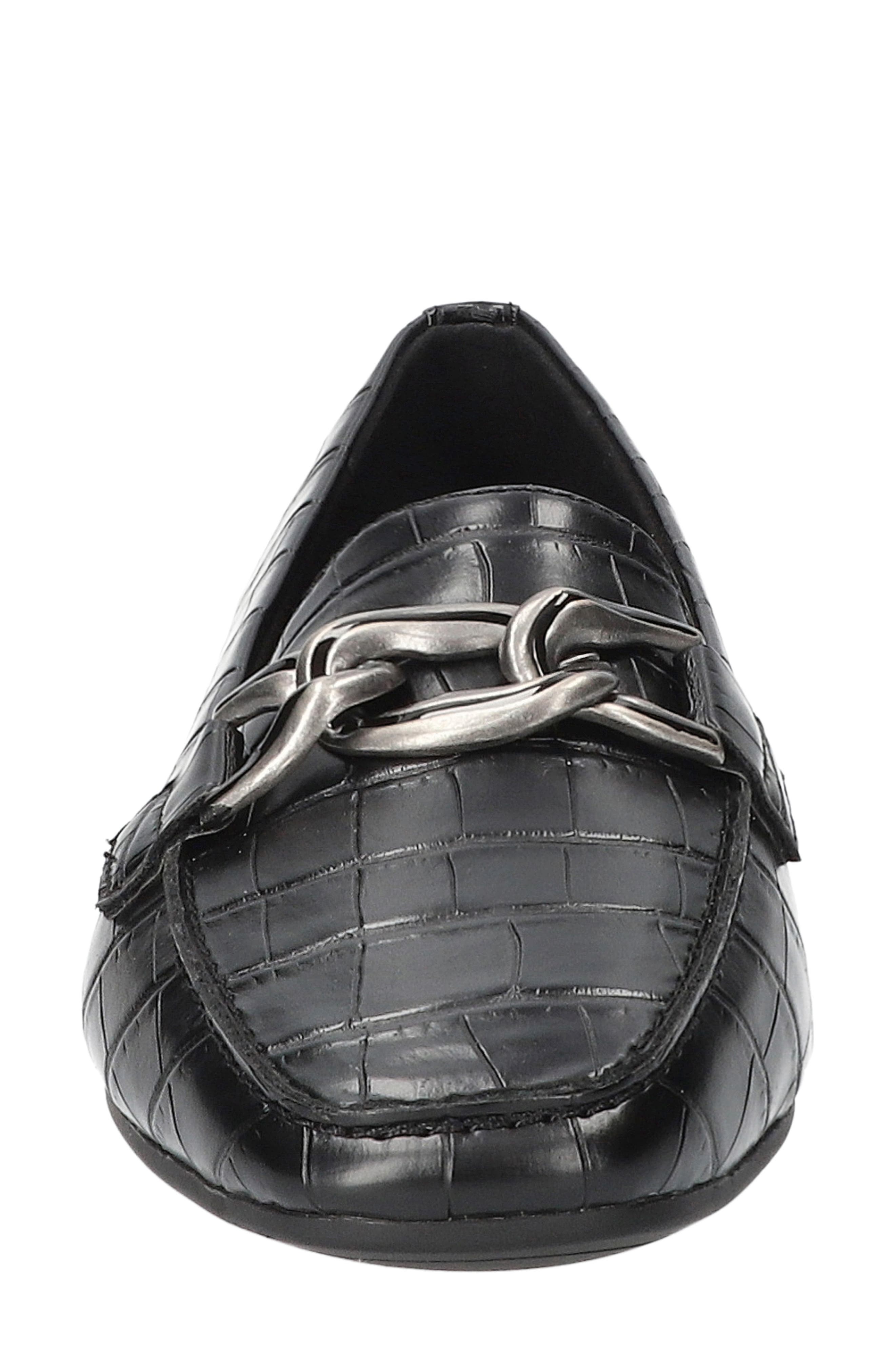 EASY STREET Amber Loafer, Alternate, color, Black Croco