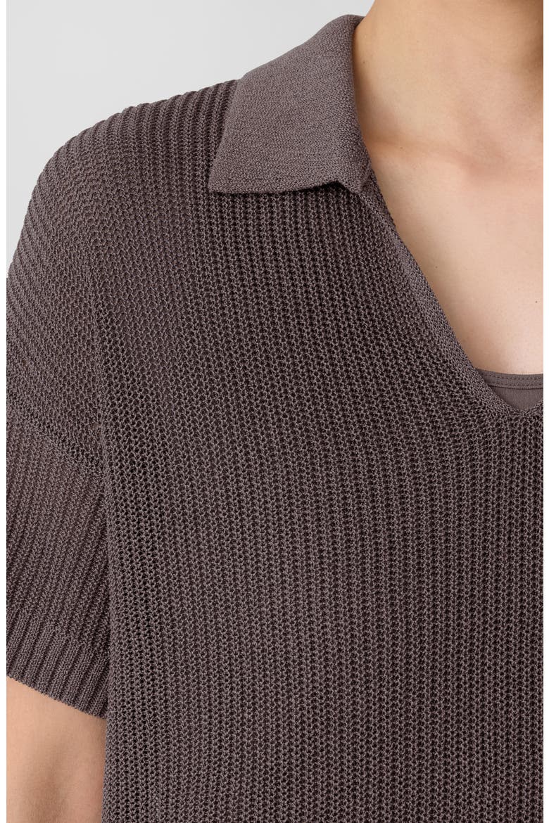 Classic Organic Cotton & Silk Polo Sweater, Alternate, color, RYE