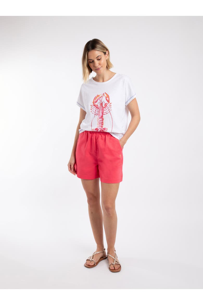Jardin Elasticated Twill Shorts, Alternate, color, Flamingo