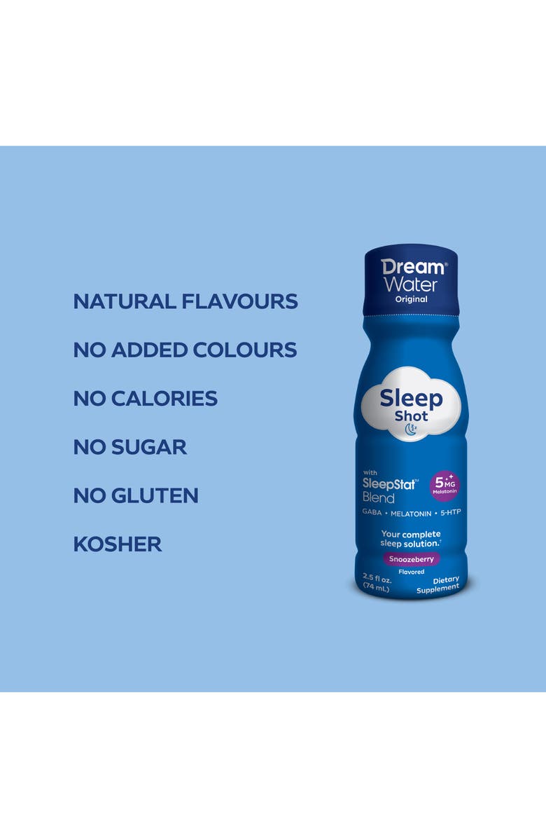 Dream Water Sleep Aid Supplement Drink; Melatonin 5Mg, Gaba, 5Htp;  Zero Sugar, Alternate, color, Multicolored