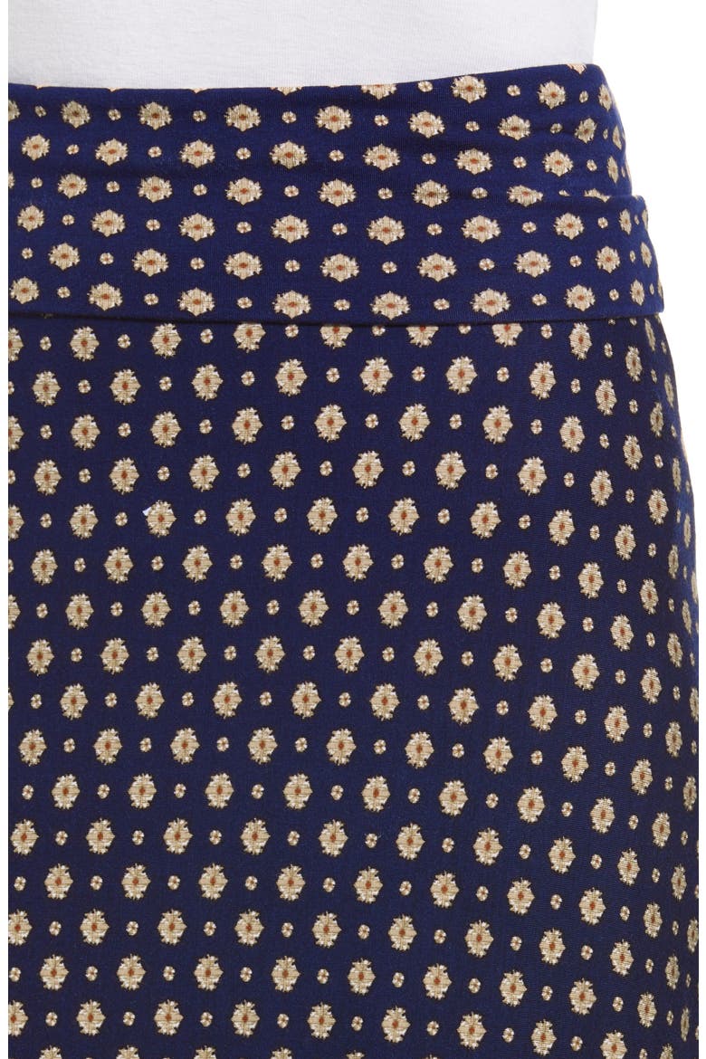 Border Print Roll Top Maxi Skirt, Alternate, color, NAVY/ TOMATO