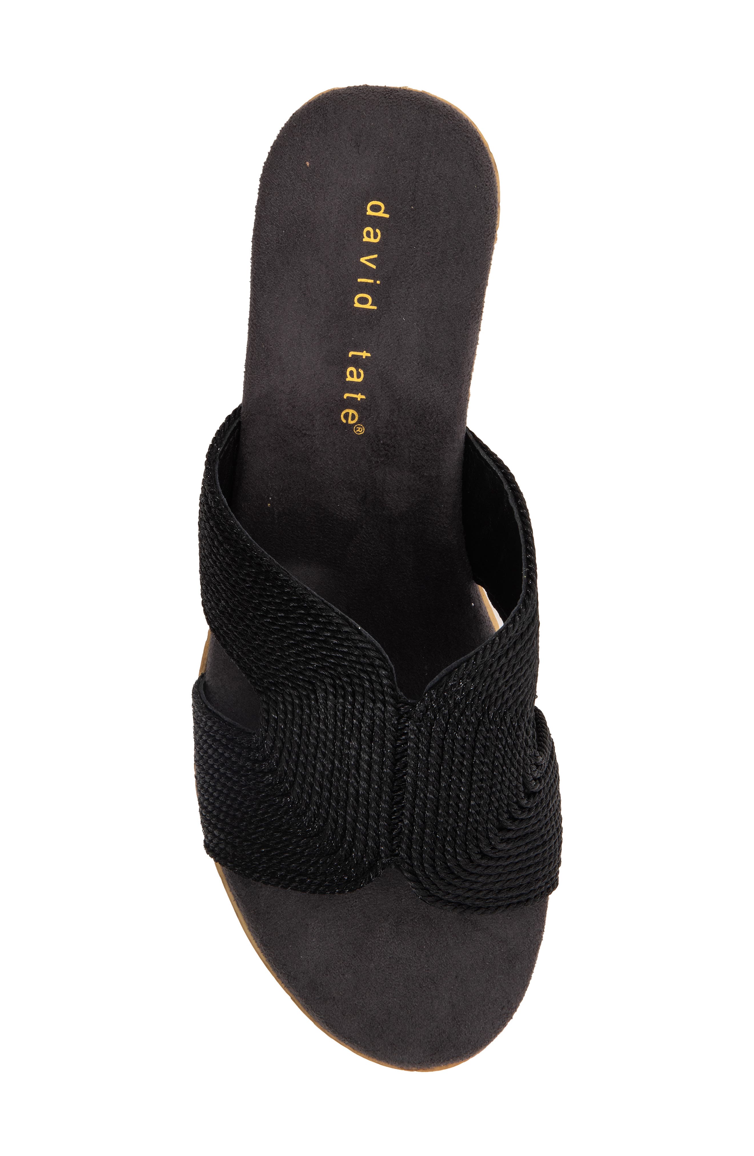 David Tate Vibe Wedge Slide Sandal, Alternate, color, Black