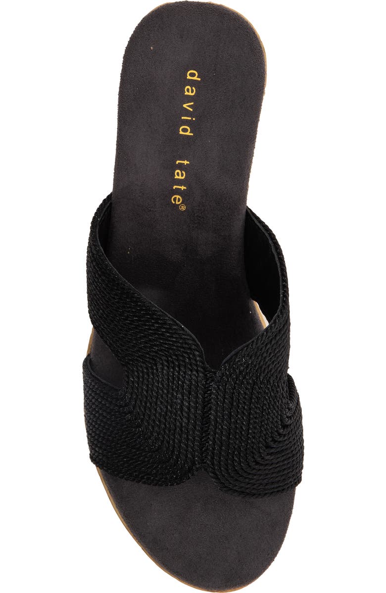 David Tate Vibe Wedge Slide Sandal, Alternate, color, Black
