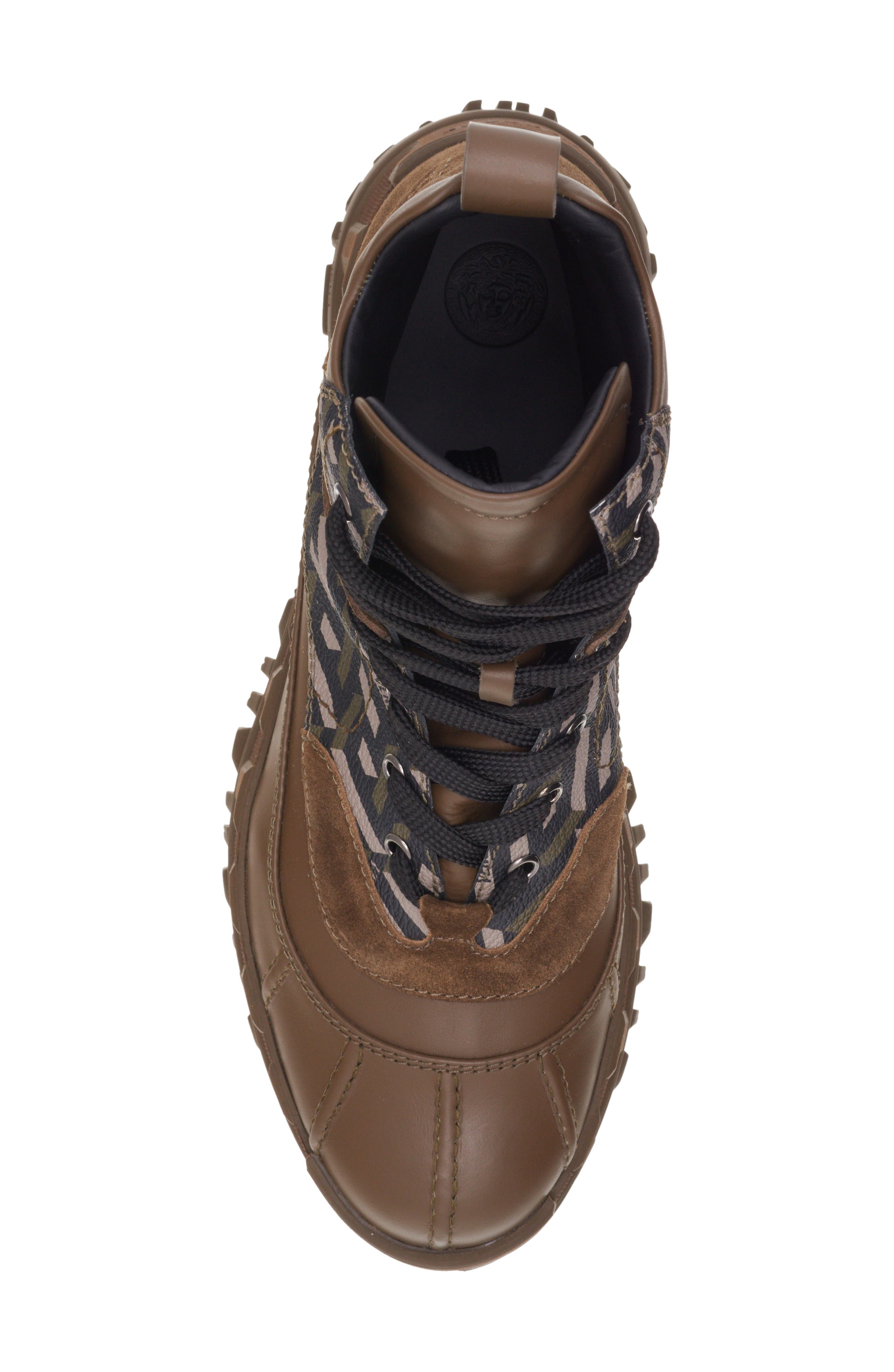 Versace Greca Rhegis Duck Boot, Alternate, color, 