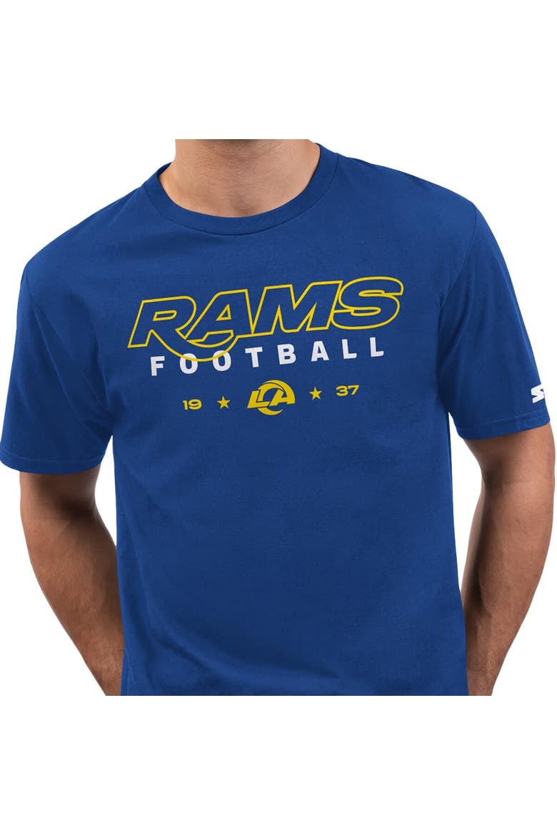 Men's Starter  Royal Los Angeles Rams Prime Time T-Shirt, Alternate, color, Royal