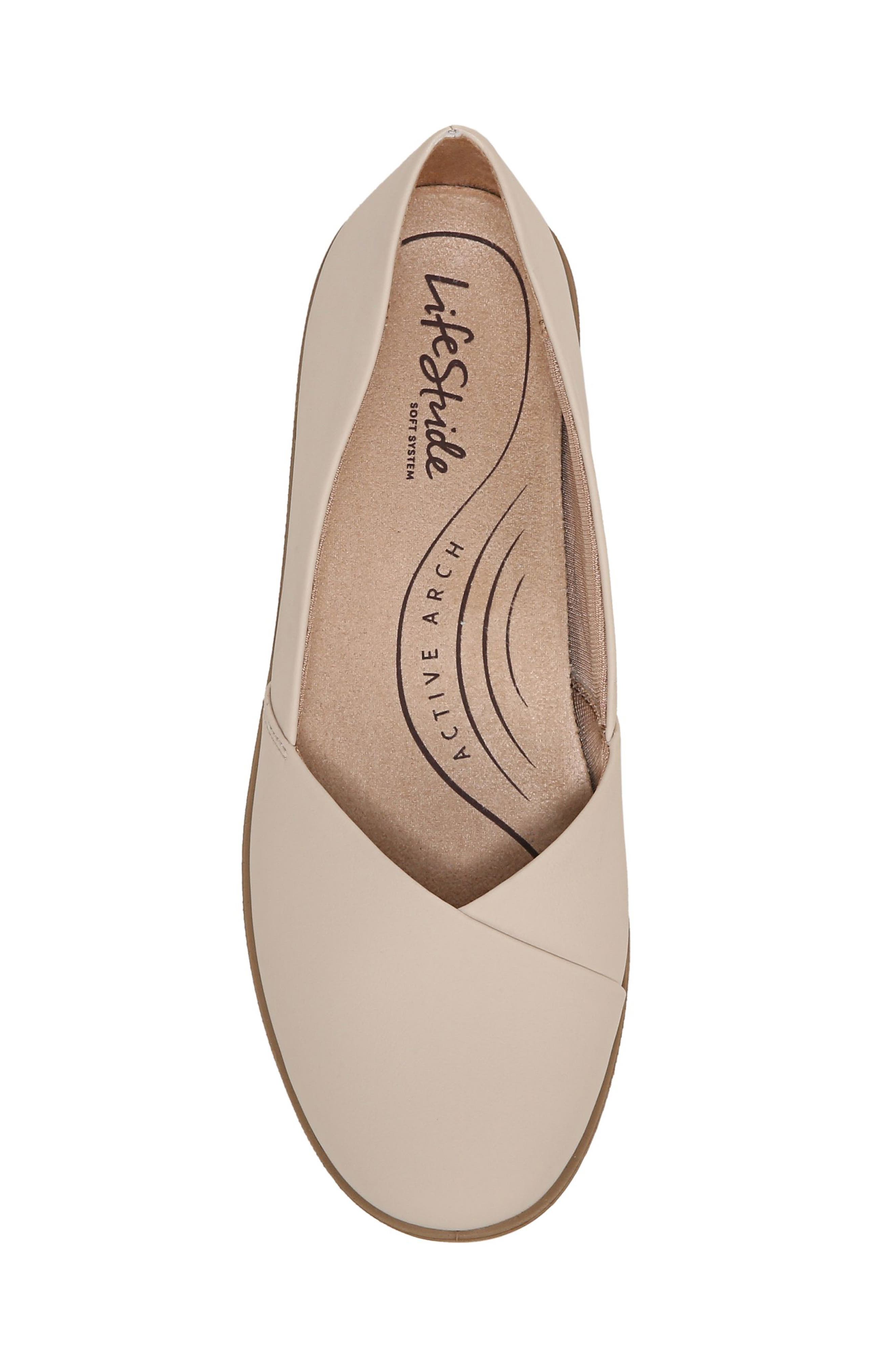 LifeStride Notorious Flat, Alternate, color, Almond Milk