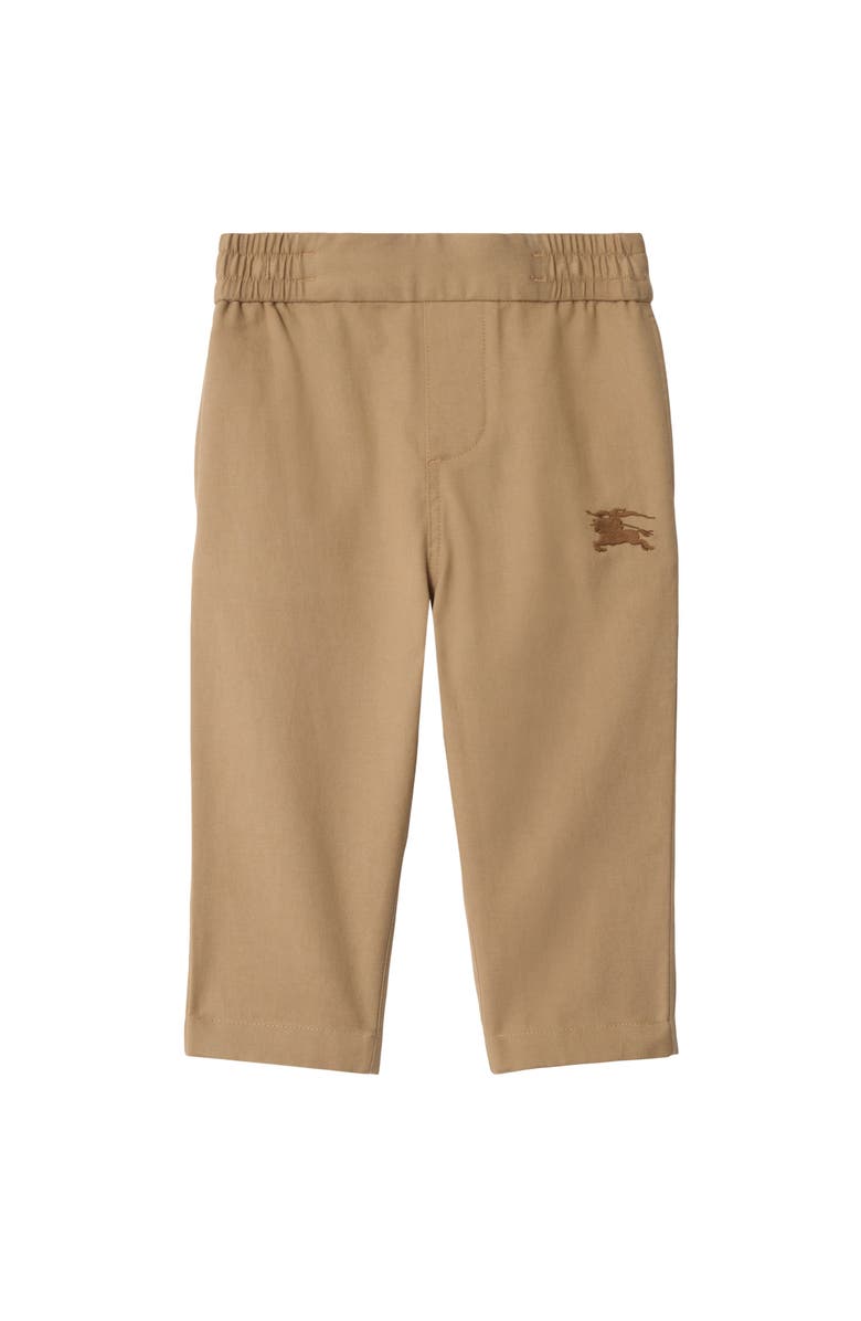 Burberry Cotton Blend Trousers, Main, color, Sand