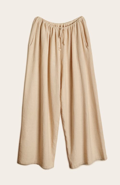 Oyun Misu Linen Wide Leg Pants In Crème