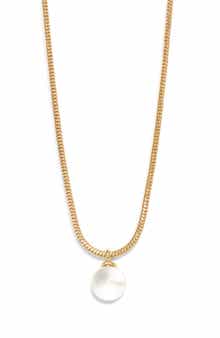 Nordstrom Orb Pendant Snake Chain Necklace
