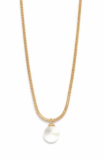 Nordstrom Orb Pendant Snake Chain Necklace