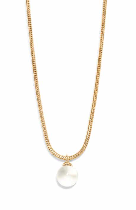 Nordstrom Orb Pendant Snake Chain Necklace