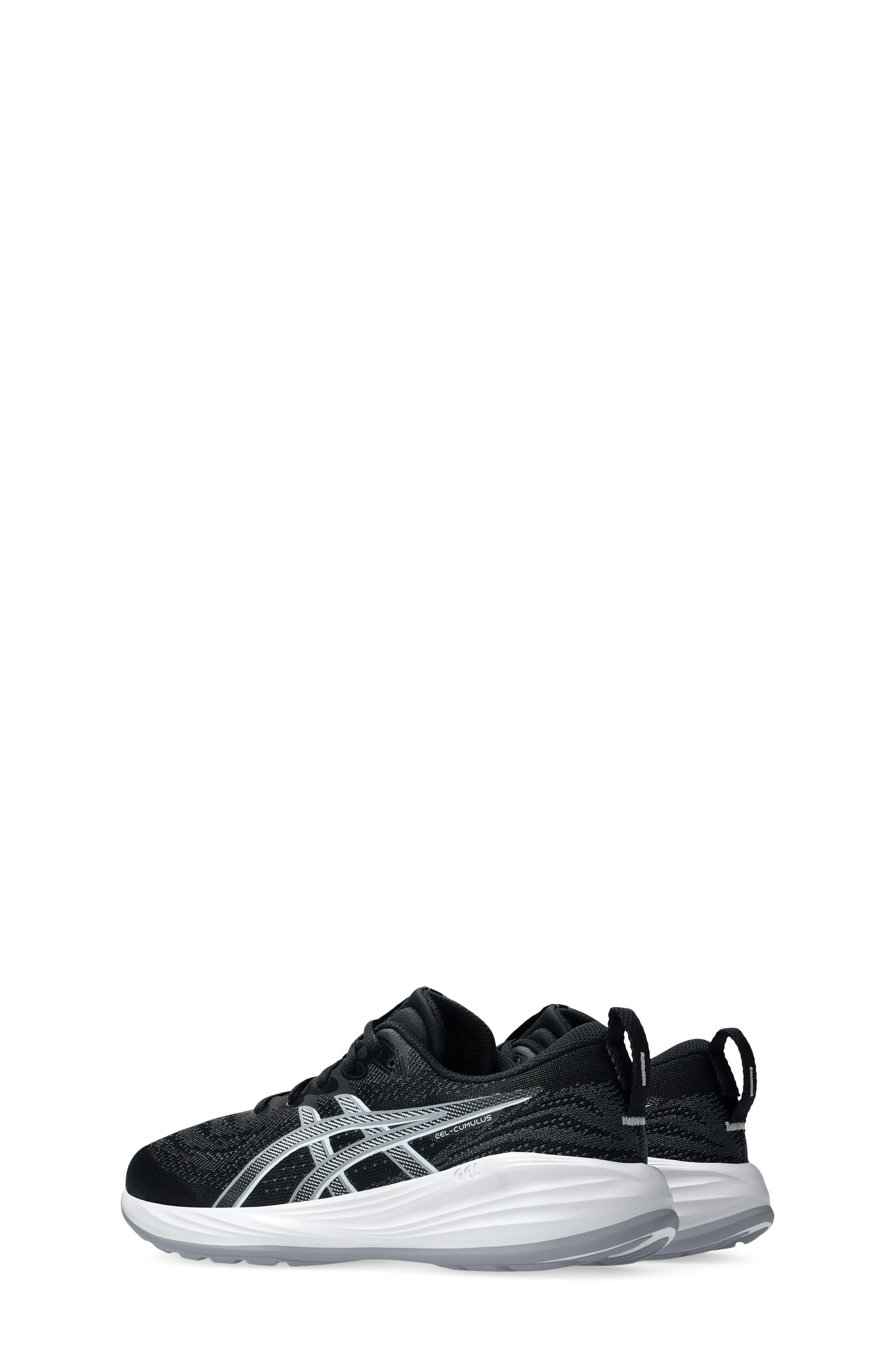 ASICS<sup>®</sup> Kids' GEL-CUMULUS<sup>®</sup> 27 Grade School Running Shoe, Alternate, color, Black/ White