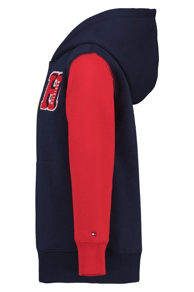 Kids' H Block Pullover Hoodie, Alternate, color, NAVY BLAZER