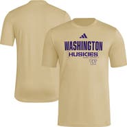 adidas Men's adidas Natural Washington Huskies 2025 Military Appreciation Pre-Game AEROREADY T-Shirt