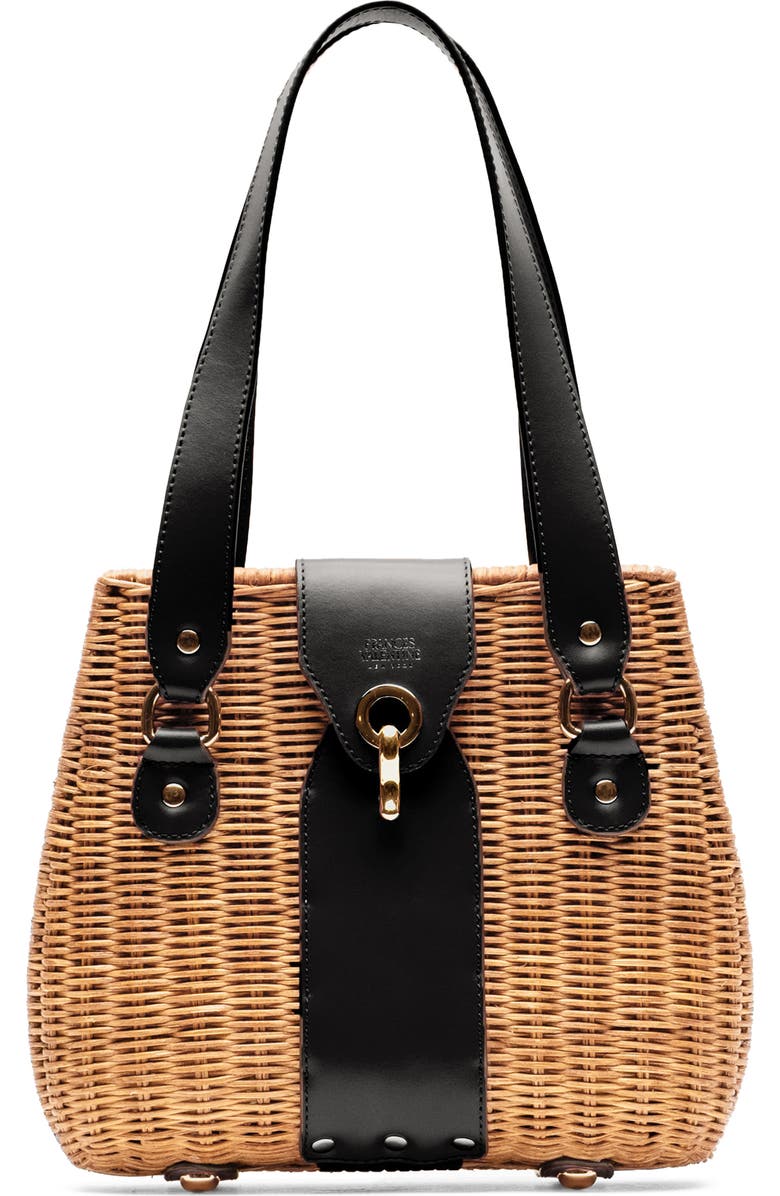 Frances Valentine Gigi Wicker & Leather Basket Bag, Main, color,