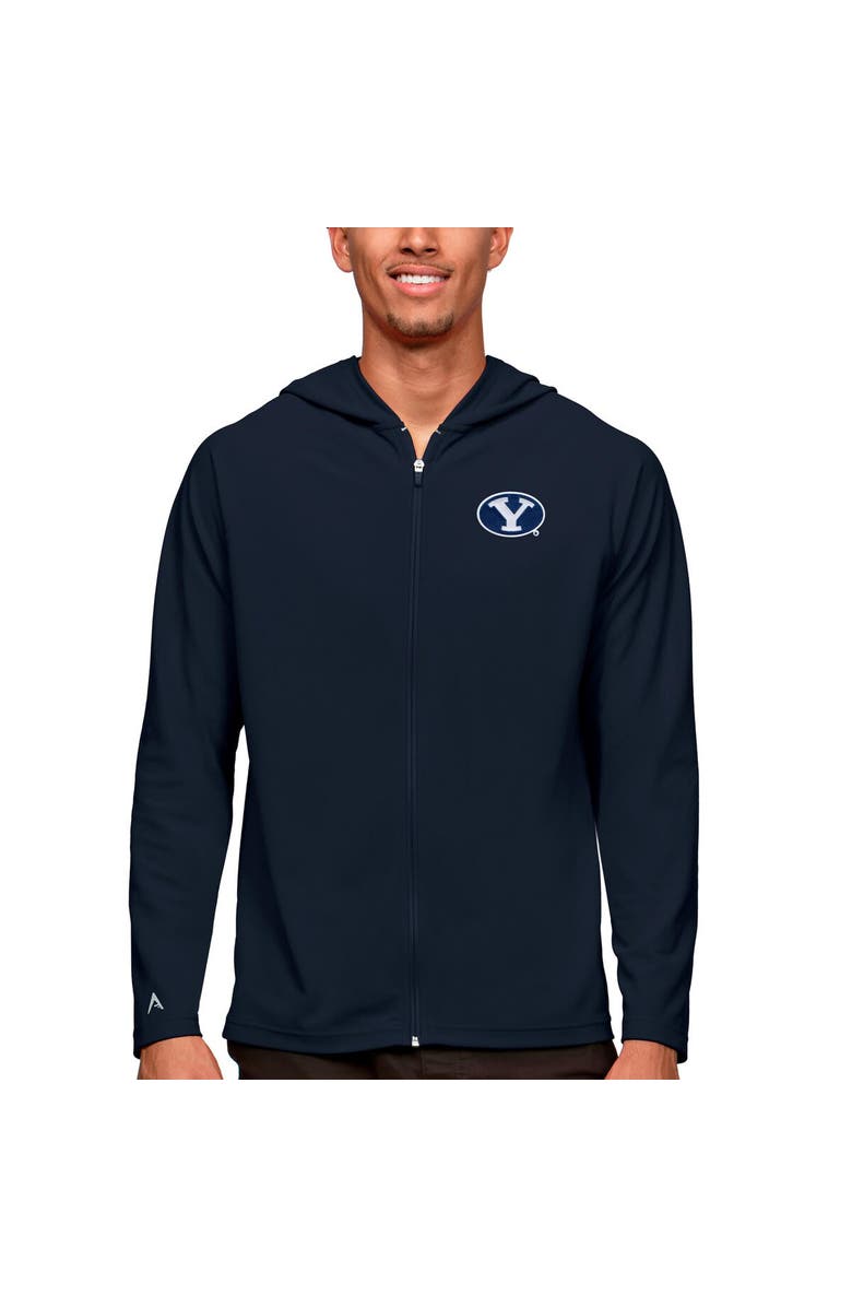 ANTIGUA Men's Antigua Navy BYU Cougars Legacy Full-Zip Hoodie, Alternate, color, 