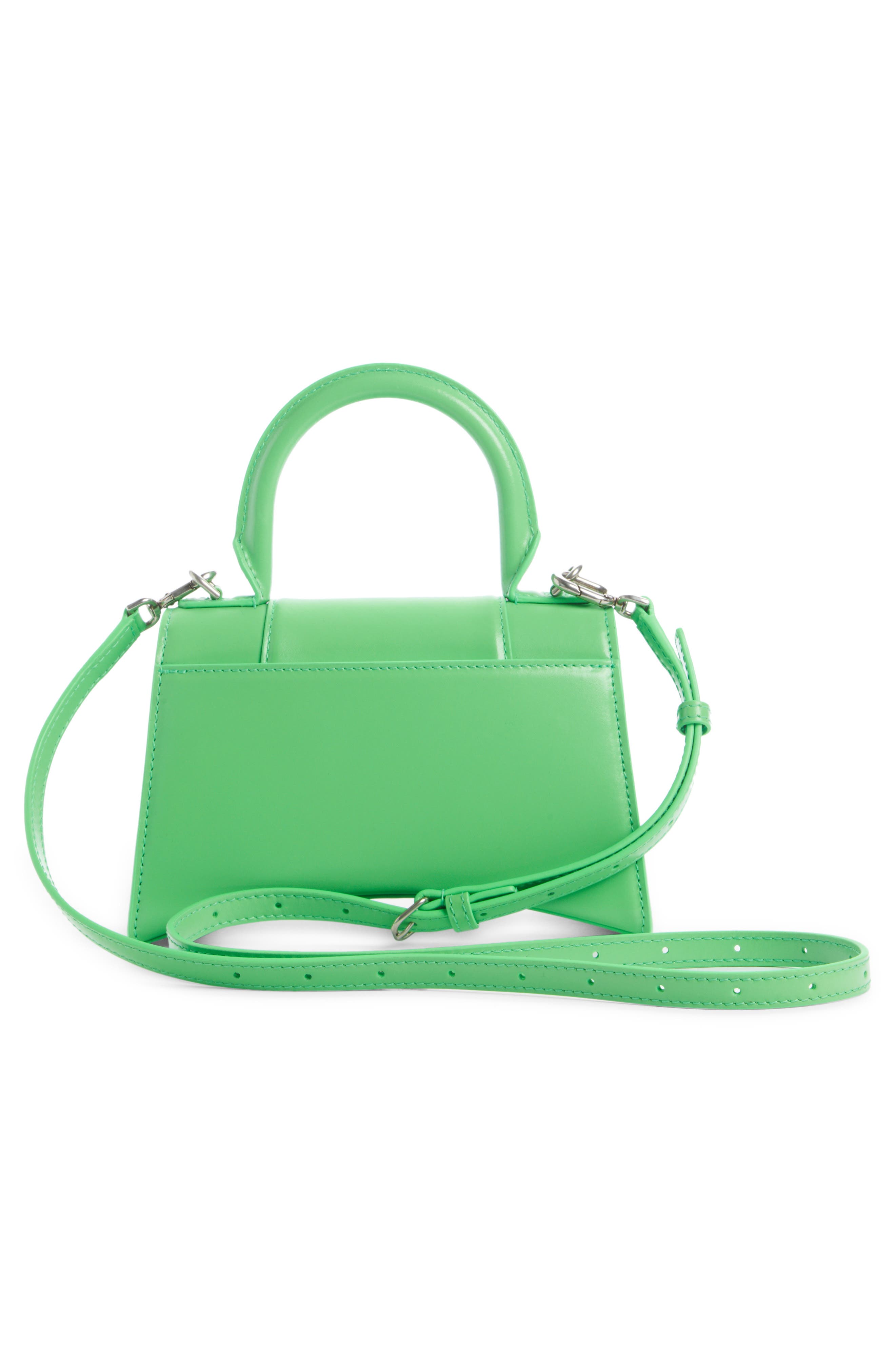 Balenciaga Extra Small Hourglass Leather Top Handle Bag, Alternate, color, 