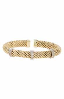 MESHMERISE Pavé Diamond Station Bangle Bracelet - 0.10 ctw