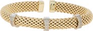 MESHMERISE Pavé Diamond Station Bangle Bracelet - 0.10 ctw