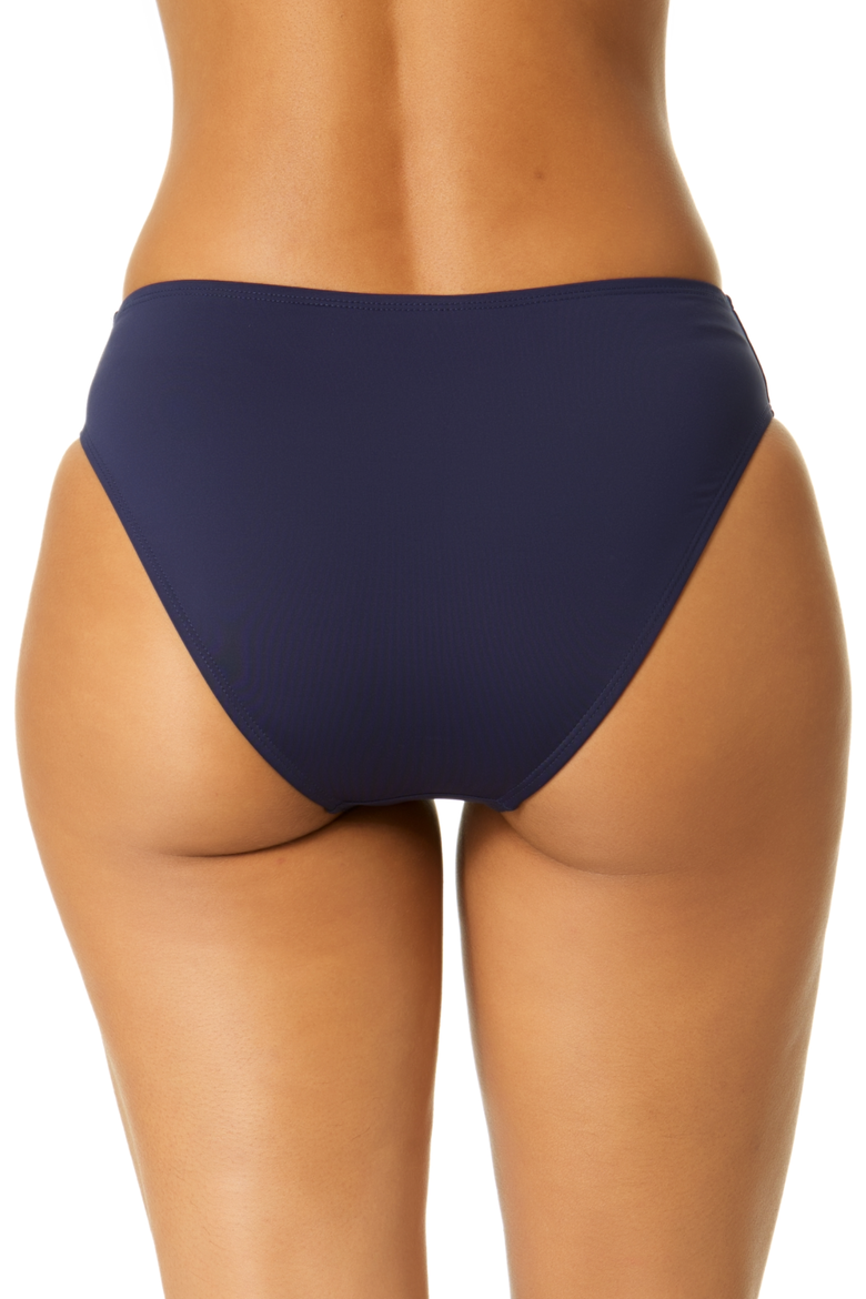 Women's Live In Color Solid Clean Midrise Swim Bottom, Alternate, color, Navy