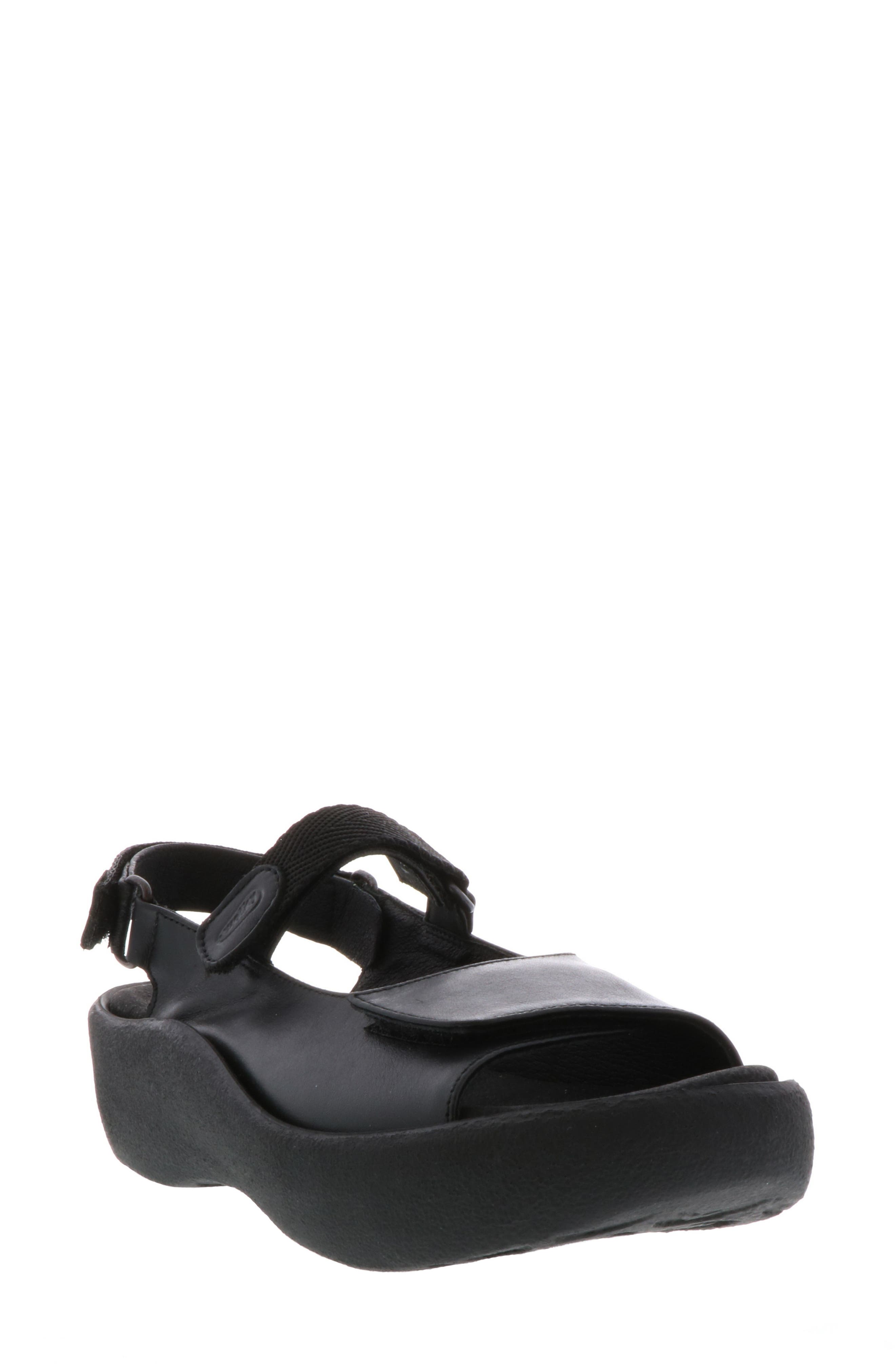 Wolky Jewel Sandal, Main, color, Black/ Black