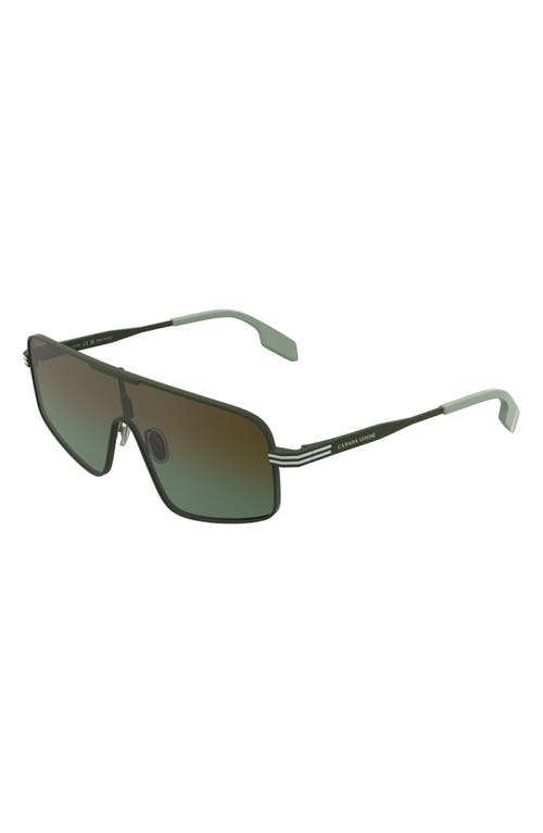 Canada Goose 58mm Gradient Modified Rectangular Shield Sunglasses In Matte Khaki