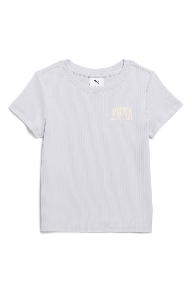 PUMA Kids' Sports Club Embroidered Rib Knit T-Shirt, Main, color, 