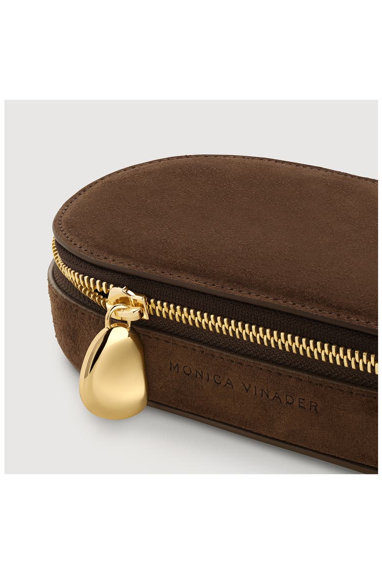 Suede Jewelry Box, Alternate, color, BROWN