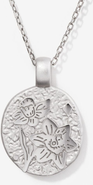 Little Sky Stone Silver Birth Flower Necklace
